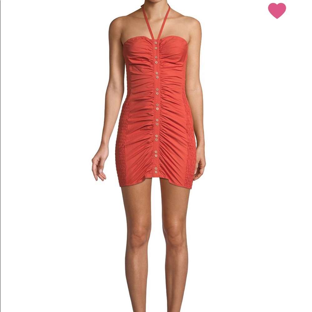 NWT Free People Ruched Mini Dress Hold On - M